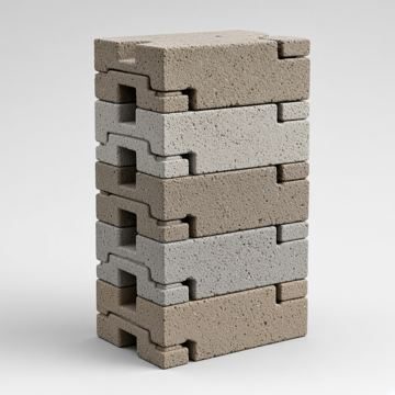 Sintered regolith blocks